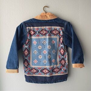 Arizona Jean Co. | Vintage 90s Patchwork Denim Jacket Plaid Lined Southwestern